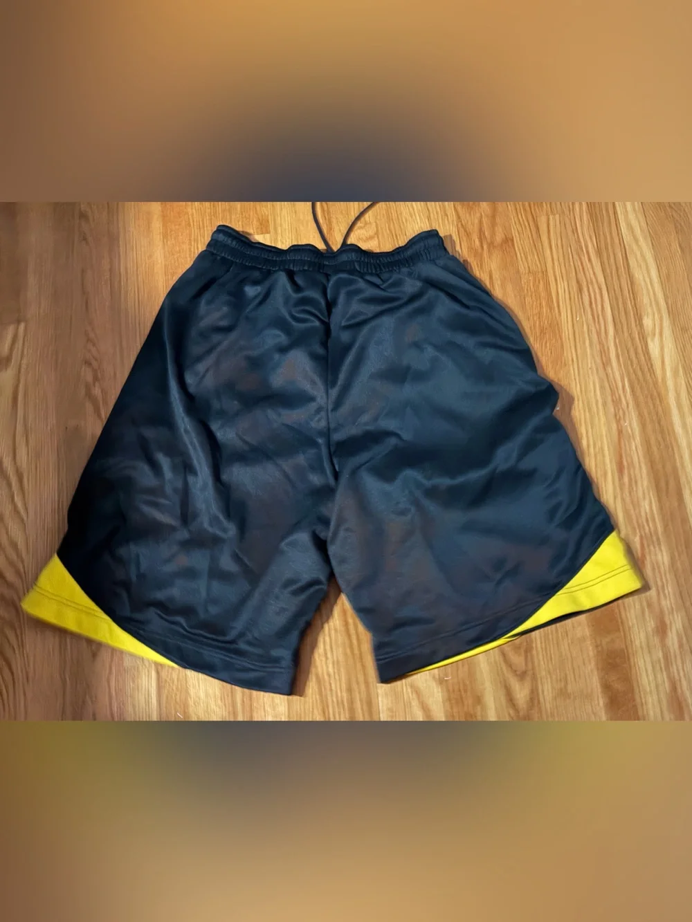 Jordan Black and Yellow Men's Athletic Shorts